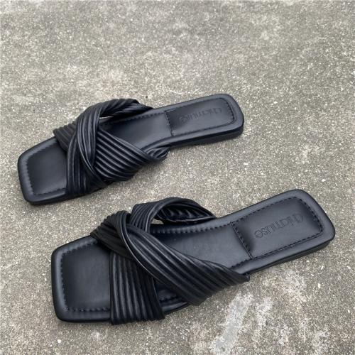 Womens Flat Sandals | Alisson Block Heel Sandals Flat Sandals Black