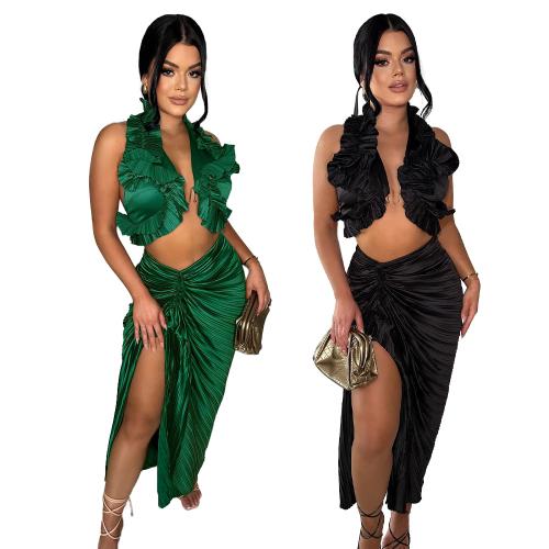 Womens Matching Sets | Alisha Plisse Skirt Set Clothing Jade