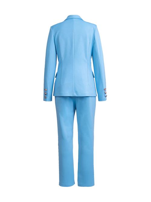 Womens Matching Sets | In The Spotlight Blazer Flare Pant Set Clothing Blue