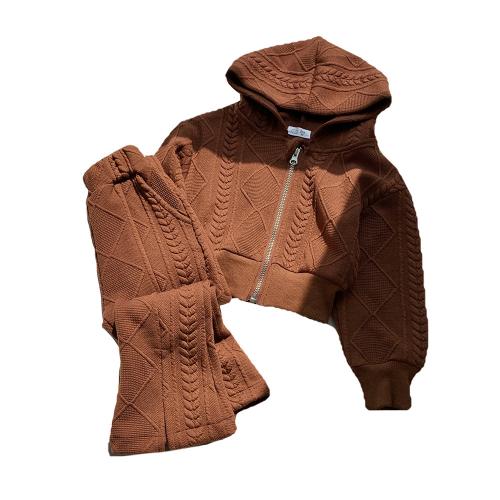 Womens Matching Sets | Kya Textured Knit Hoodie Pant Set Clothing Matching Sets