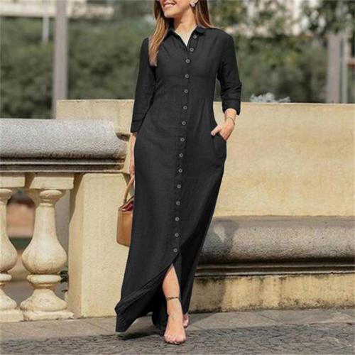 Womens Dresses | Alyana Denim Maxi Dress Clothing Black